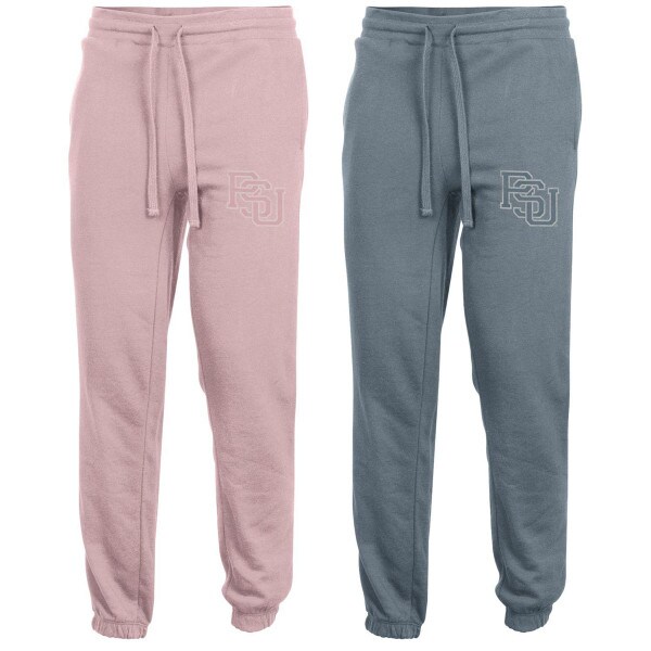 women's washed terry sweatpants pink & navy PSU image